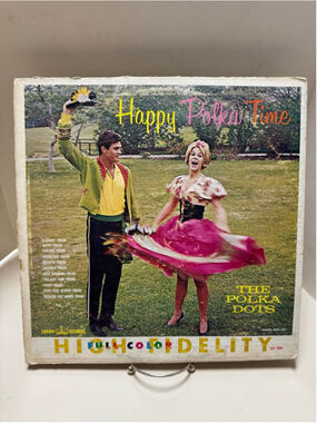 1962 Crown Records Vinyl Record Happy Polka Time By The Polka Dots